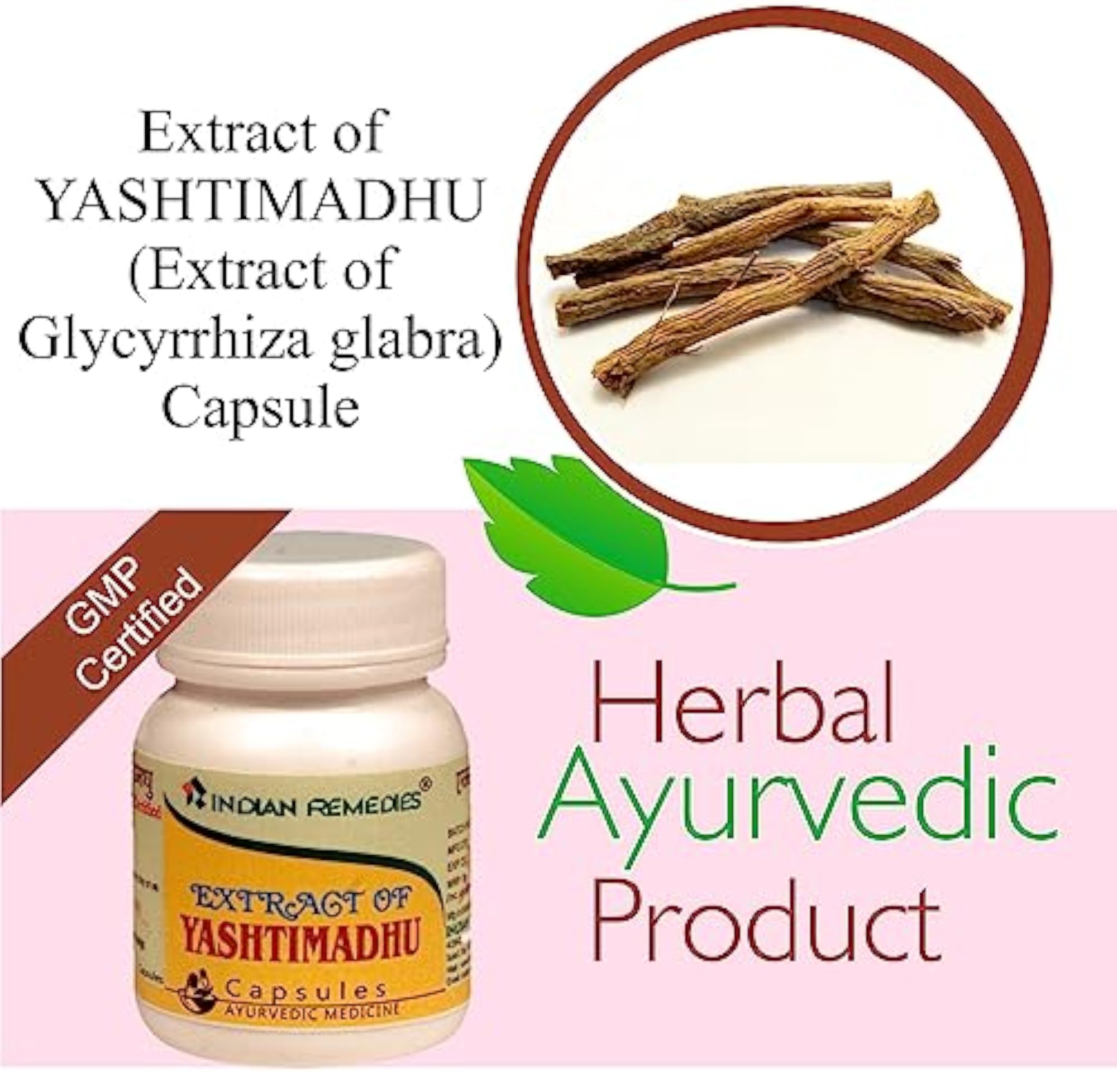 Indian Remedies Extract of Yashtimadhu Capsule